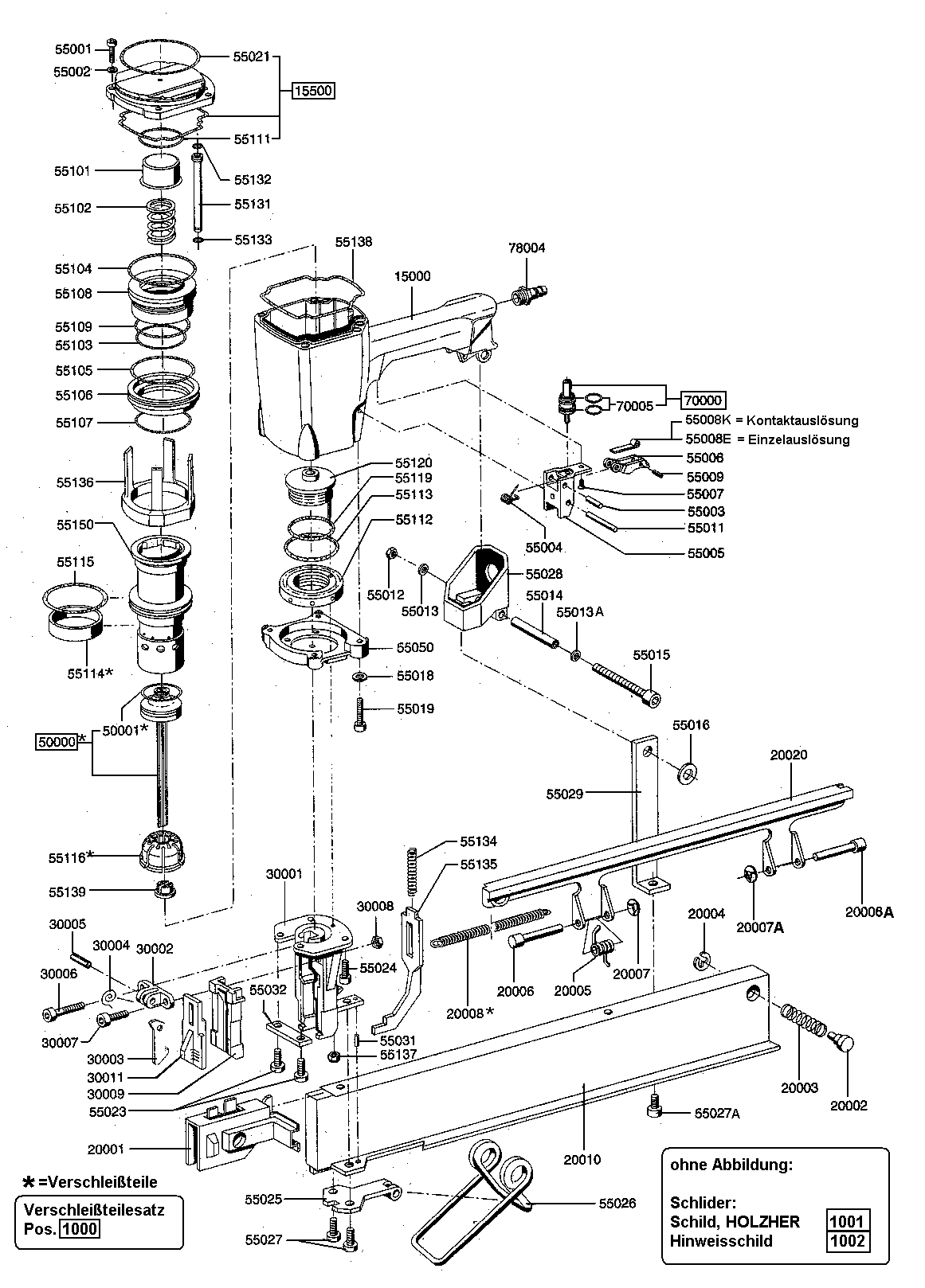 Hans Sauer GmbH Ersatzteile BeA KMR 3432 Klammernagler