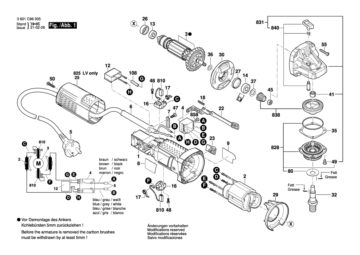 Hans Sauer GmbH Ersatzteile Bosch GWS 880 Winkelschleifer