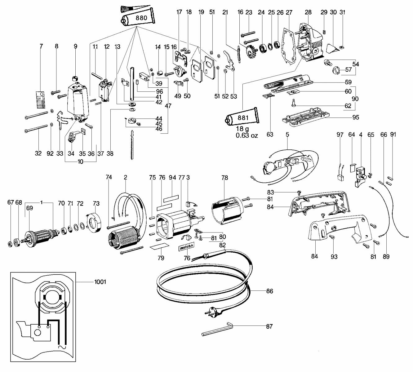 Hans Sauer GmbH Ersatzteile Metabo ST EP 565 Stichsäge