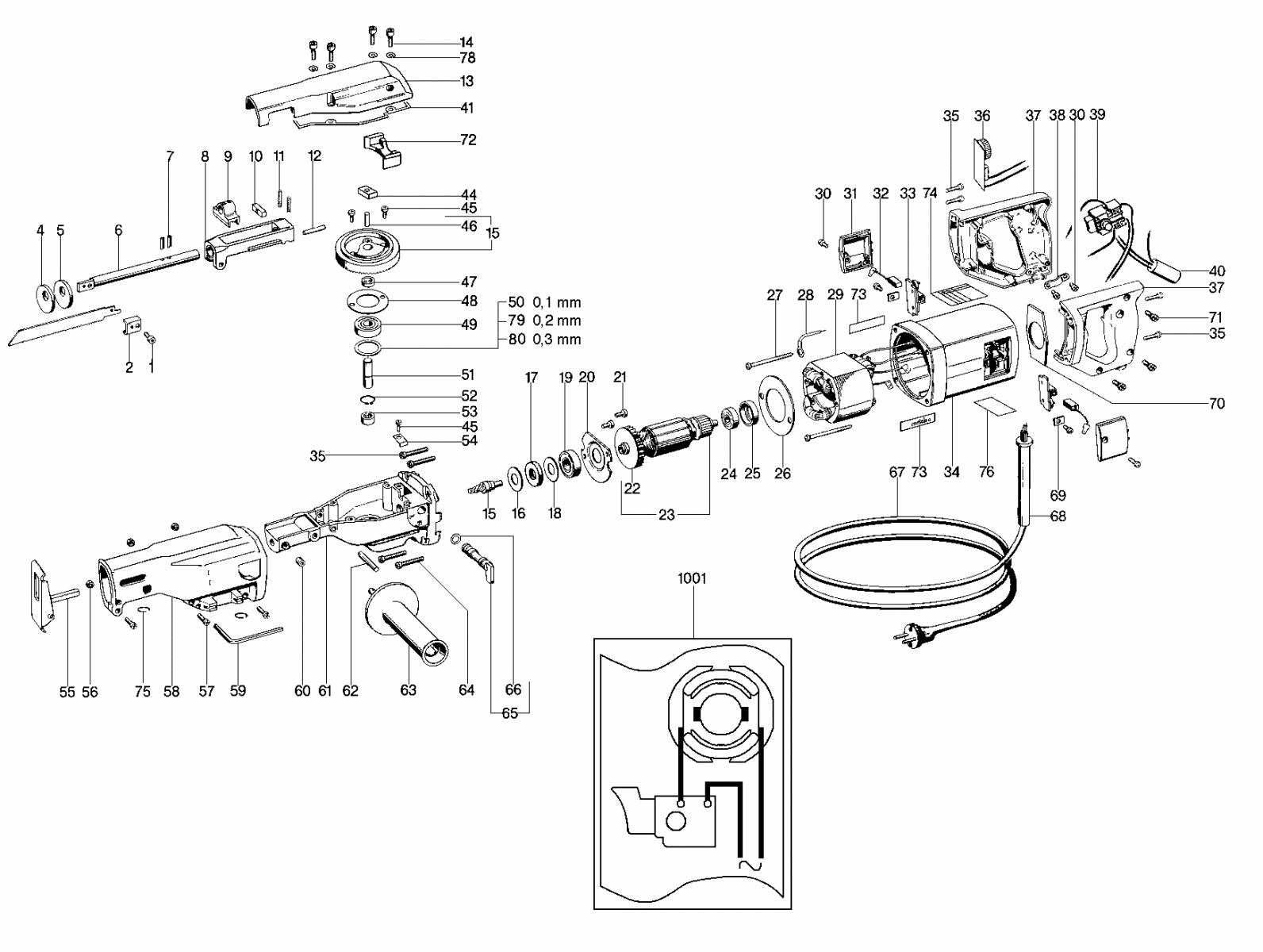 Hans Sauer GmbH Ersatzteile Metabo PS E 1027 Stichsäge