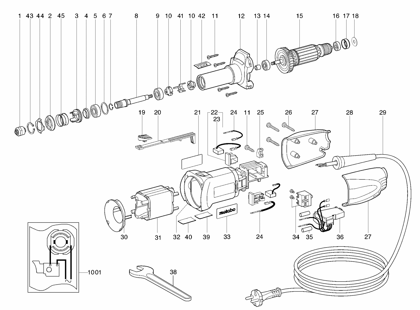 Hans Sauer GmbH Ersatzteile Metabo GE 700 Geradschleifer