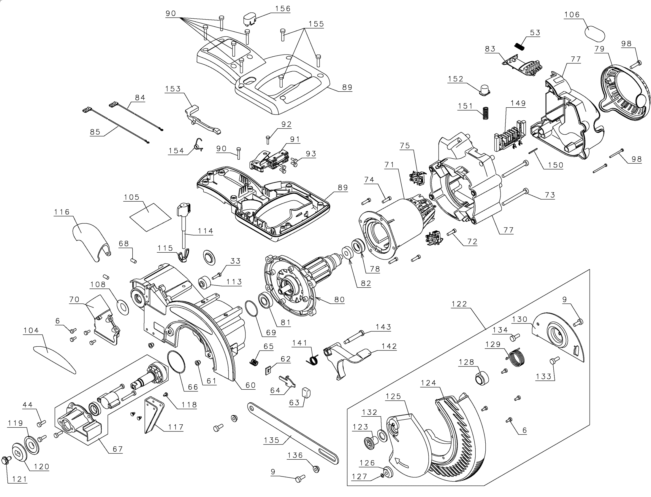 Hans Sauer Gmbh Ersatzteile Dewalt Dw H Qw Type Slide Mitre Saw