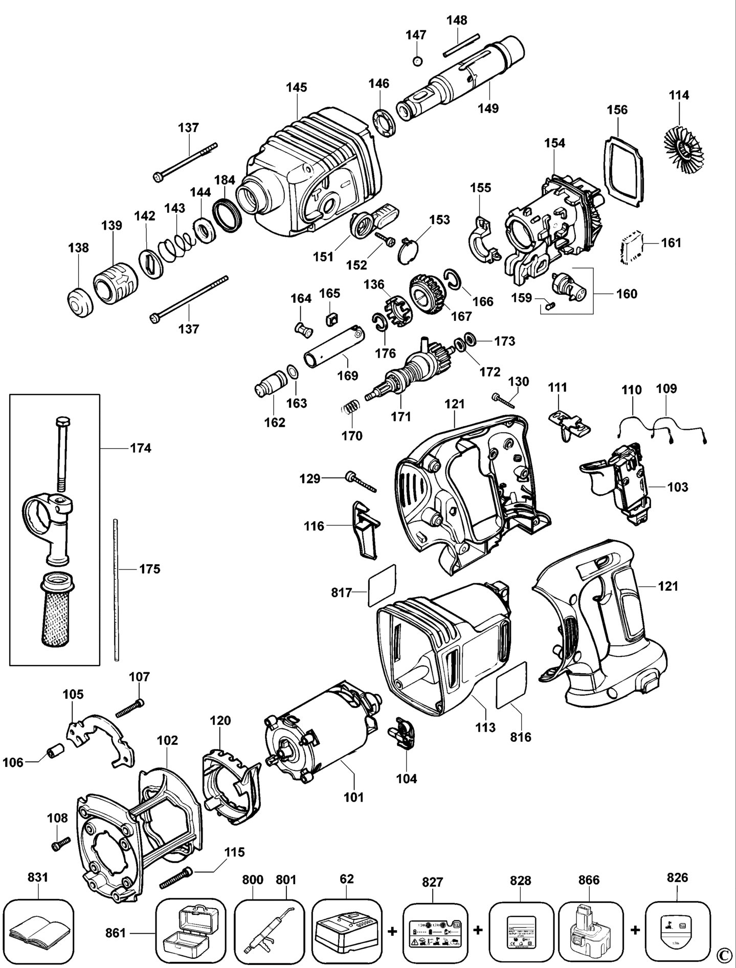 Hans Sauer Gmbh Ersatzteile Dewalt Dw K Qw Type Drehhammer