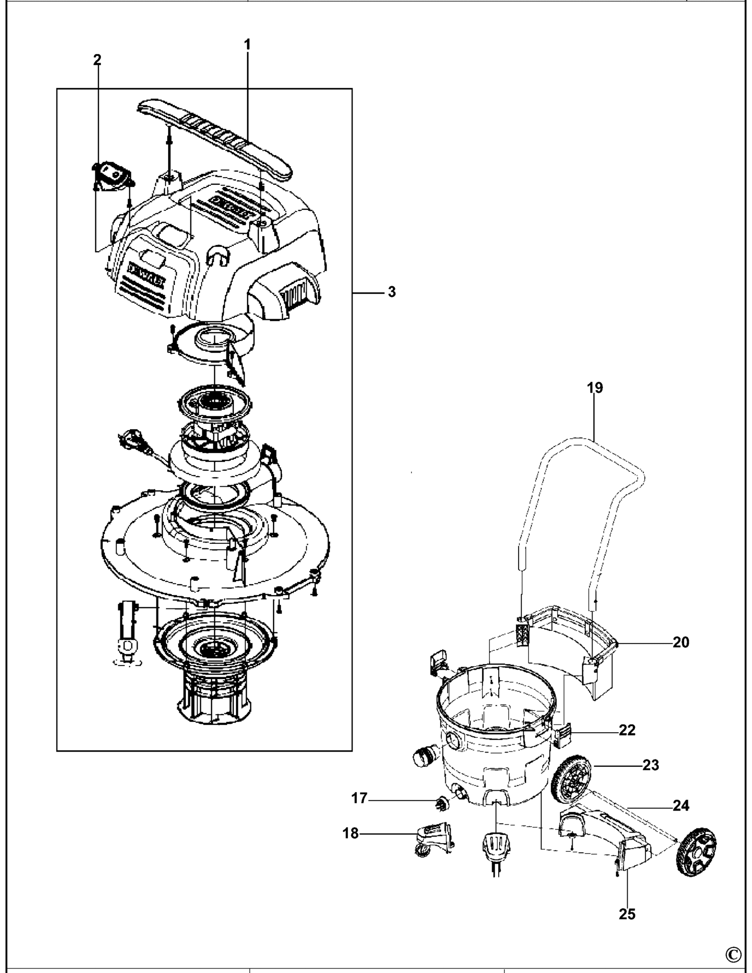 Hans Sauer Gmbh Ersatzteile Dewalt Dxv Pro Qs Type Vacuum Cleaner