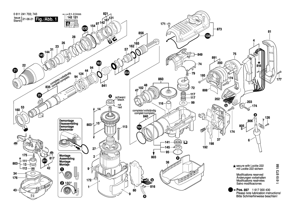 Hans Sauer GmbH Ersatzteile Bosch GBH 5 40 DE Bohrhammer