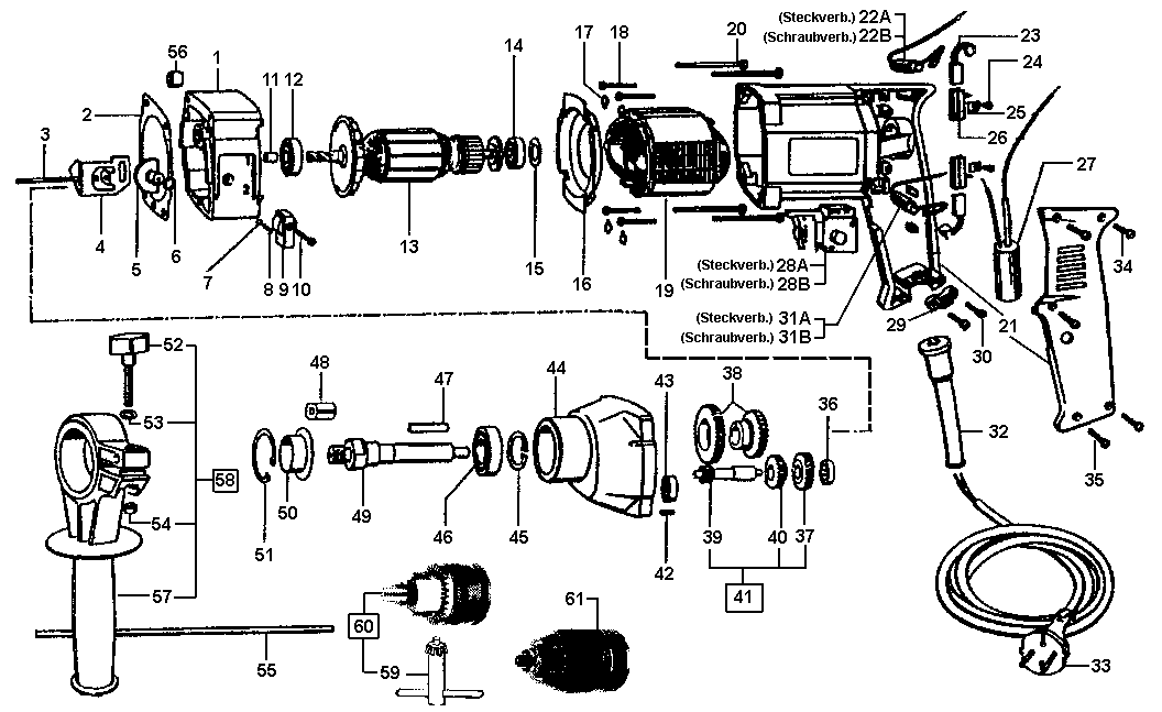 DRP 13 E EV 13 C-2H3 Bohrmaschine