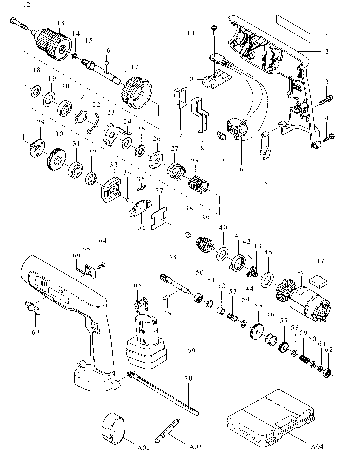 8412 DWHA Akku-Schlagbohrmaschine
