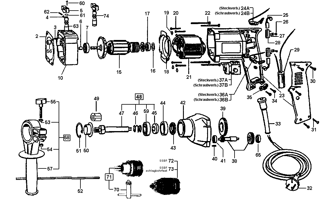 PDP 13 E Schlagbohrmaschine