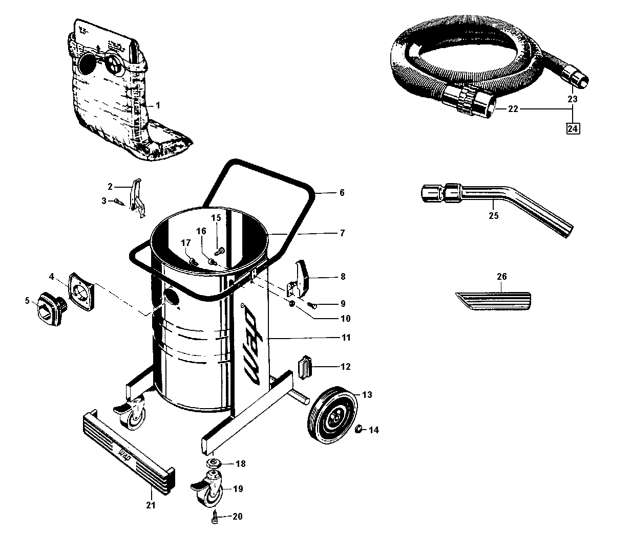 MisterVac Filtro Di Ricambio Compatibile Con Wap Turbo 1001 – Cartuccia Filtrante Ad Alta Efficienza Per Aspirapolvere