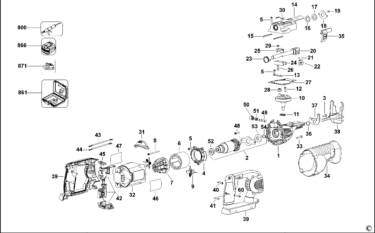 DC315KL---A CORDLESS RECIPROCATING SAW
