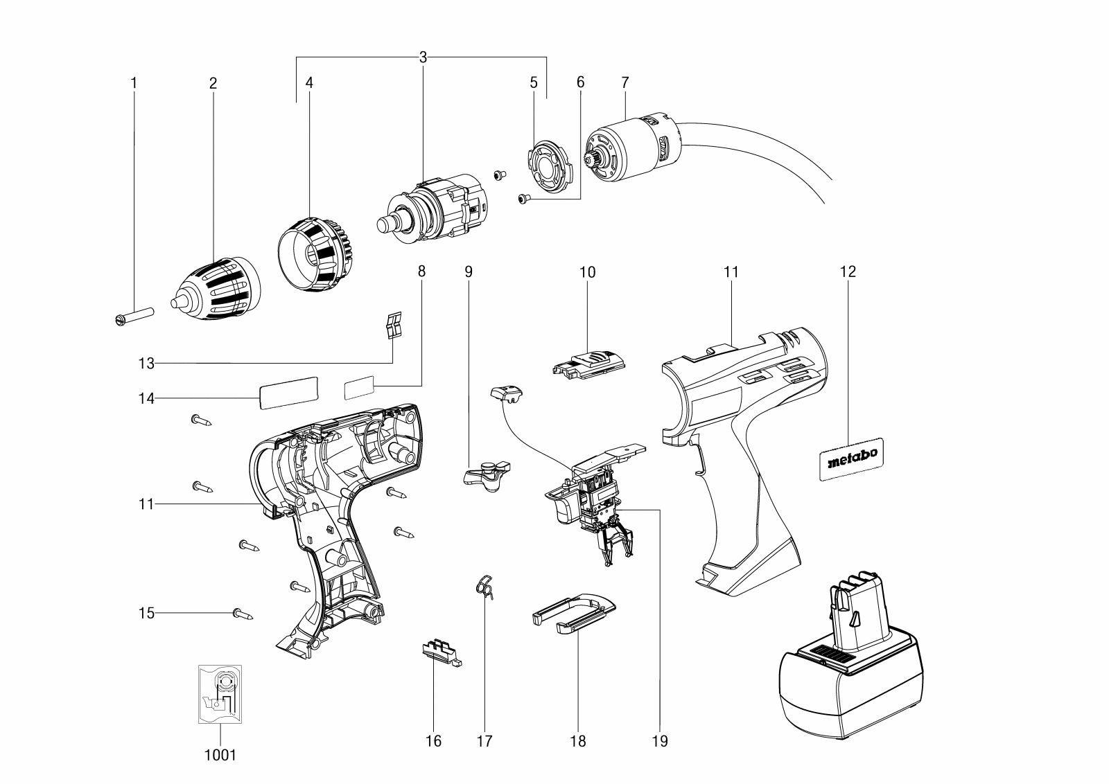 Batterie NiMH Pour Perceuse Metabo BSZ12 Impuls 2000 MAh 12 V