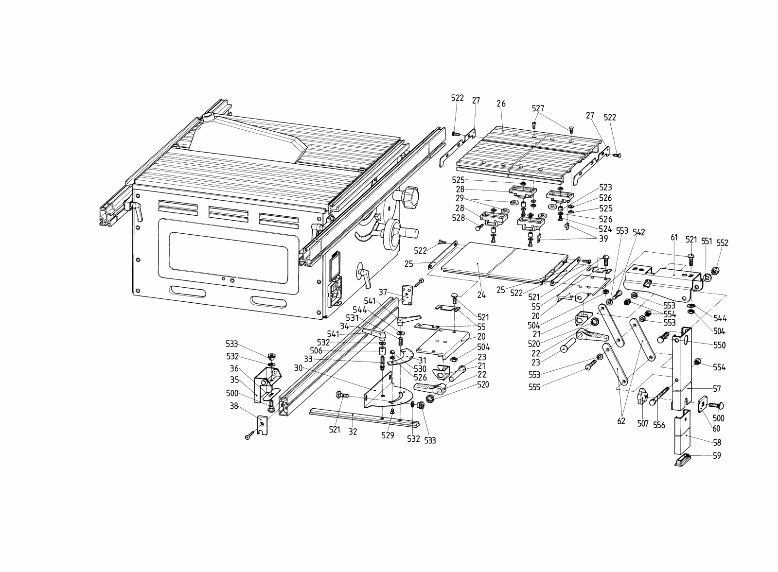 Metabo PK 255 -  SCHIEBESCHLITTEN  - 6100524201