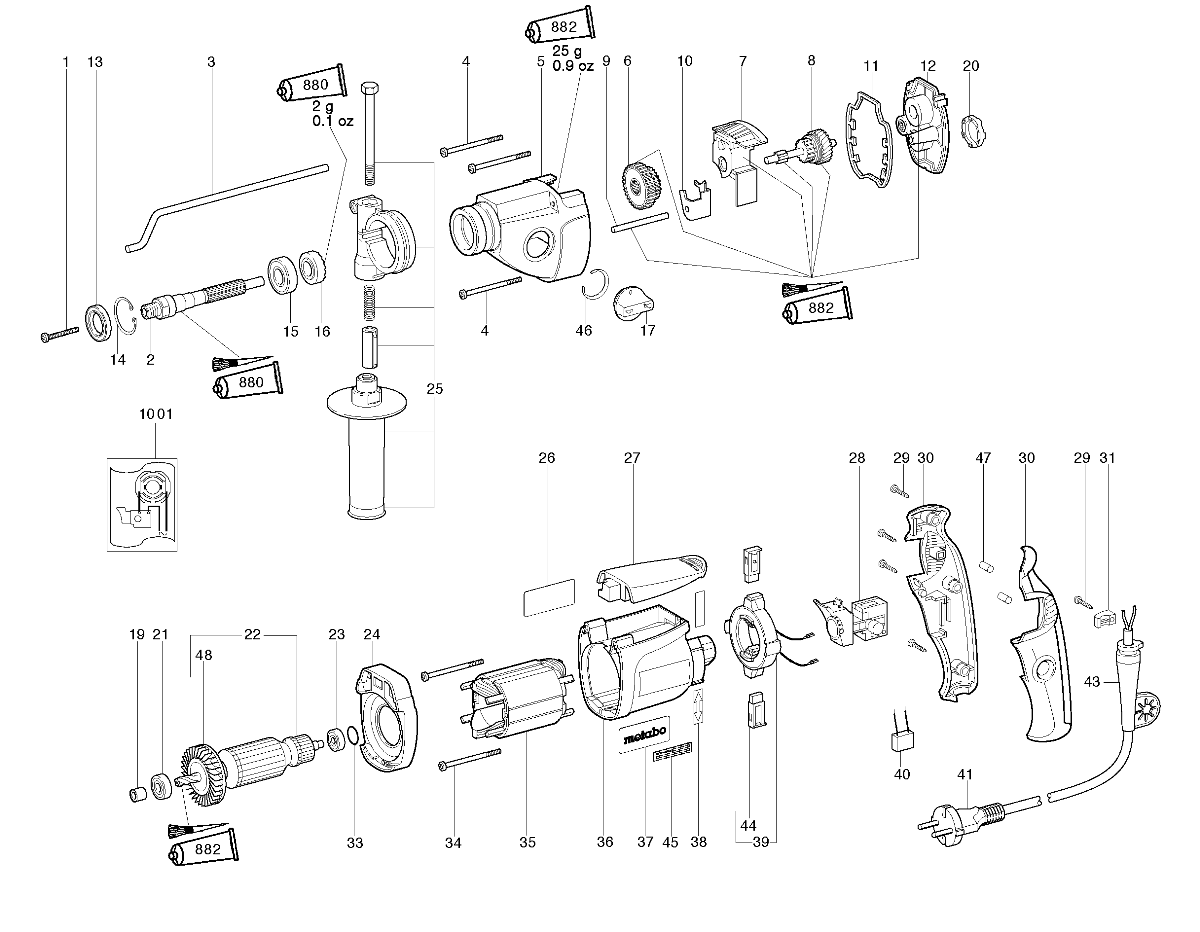 Hans Sauer GmbH - Ersatzteile Metabo SBE 705 - 600709251