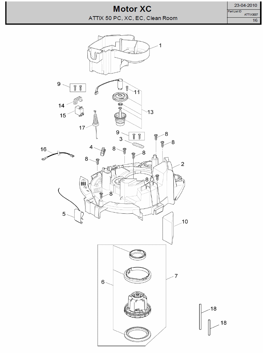 Hans Sauer GmbH Ersatzteile Nilfisk (WAP, Alto) ATTIX 50 21 XC Sauger