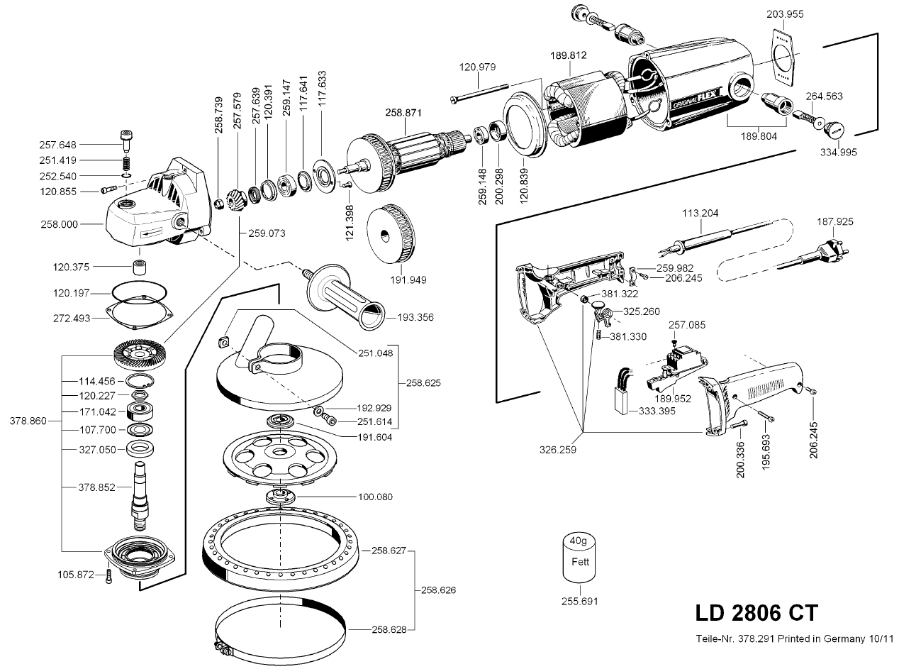 Hans Sauer GmbH - Ersatzteile Flex LD 2806 CT - Sanierungsfräse