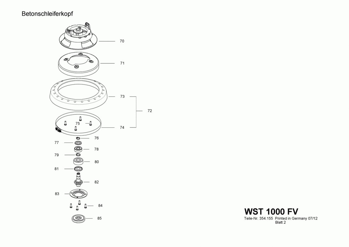WST 1000 FV, Kit Turbo-Jet ohne Schlauch - Beton-G