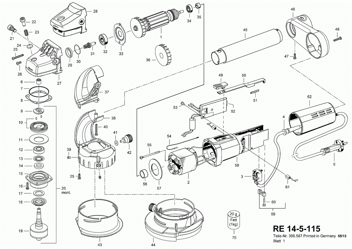 RE 14-5 115 Kit Schleifkopf Beton-Jet - RETECFLEX