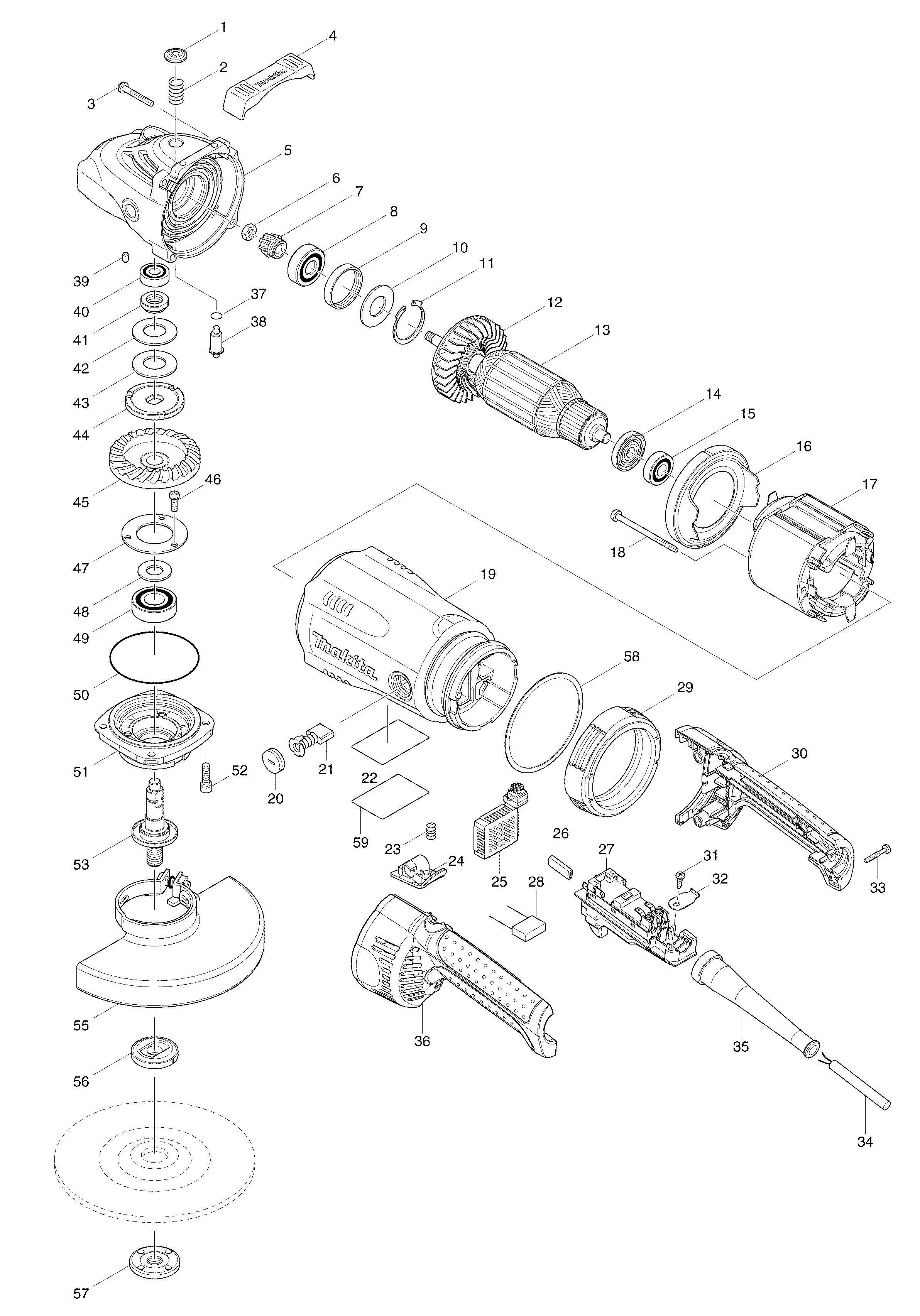 Makita GA7040R Winkelschleifer