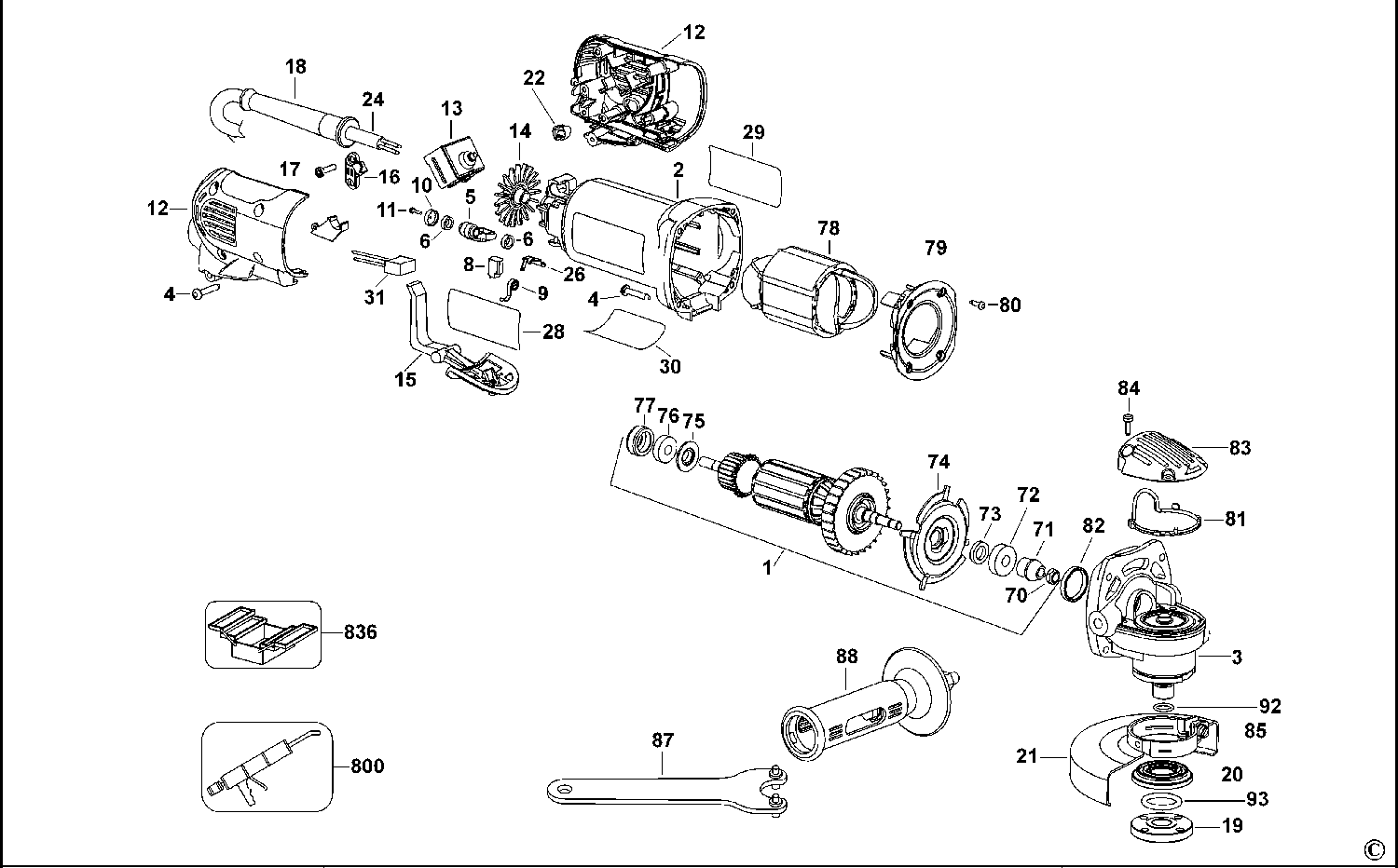 D28142 SMALL ANGLE GRINDER