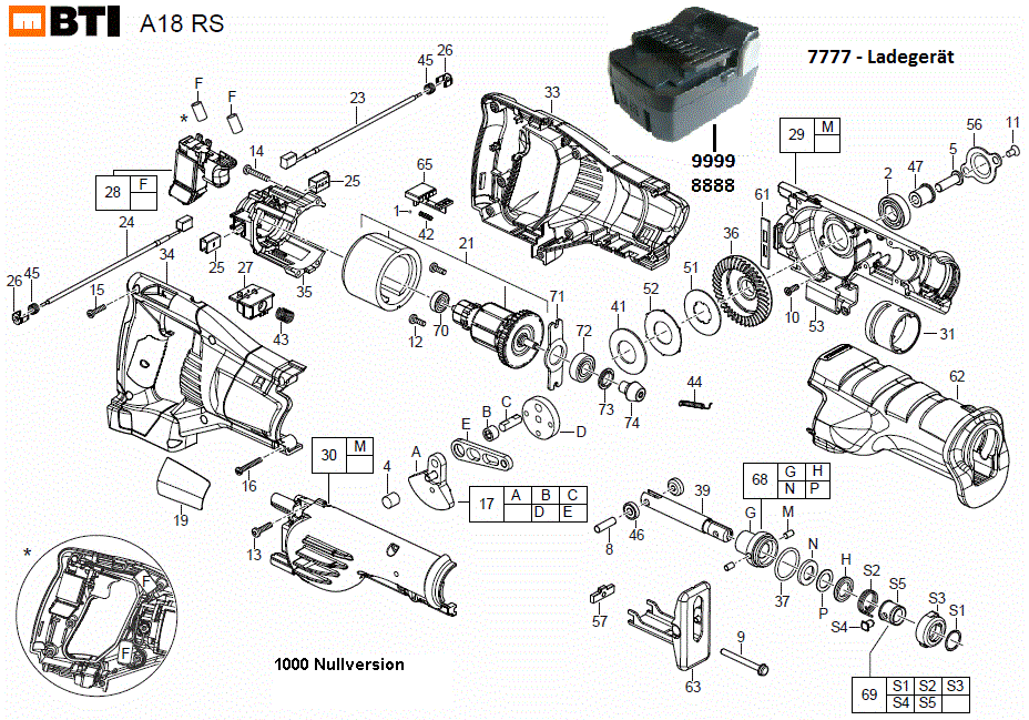 BTI A18 RS - Reciprosäge