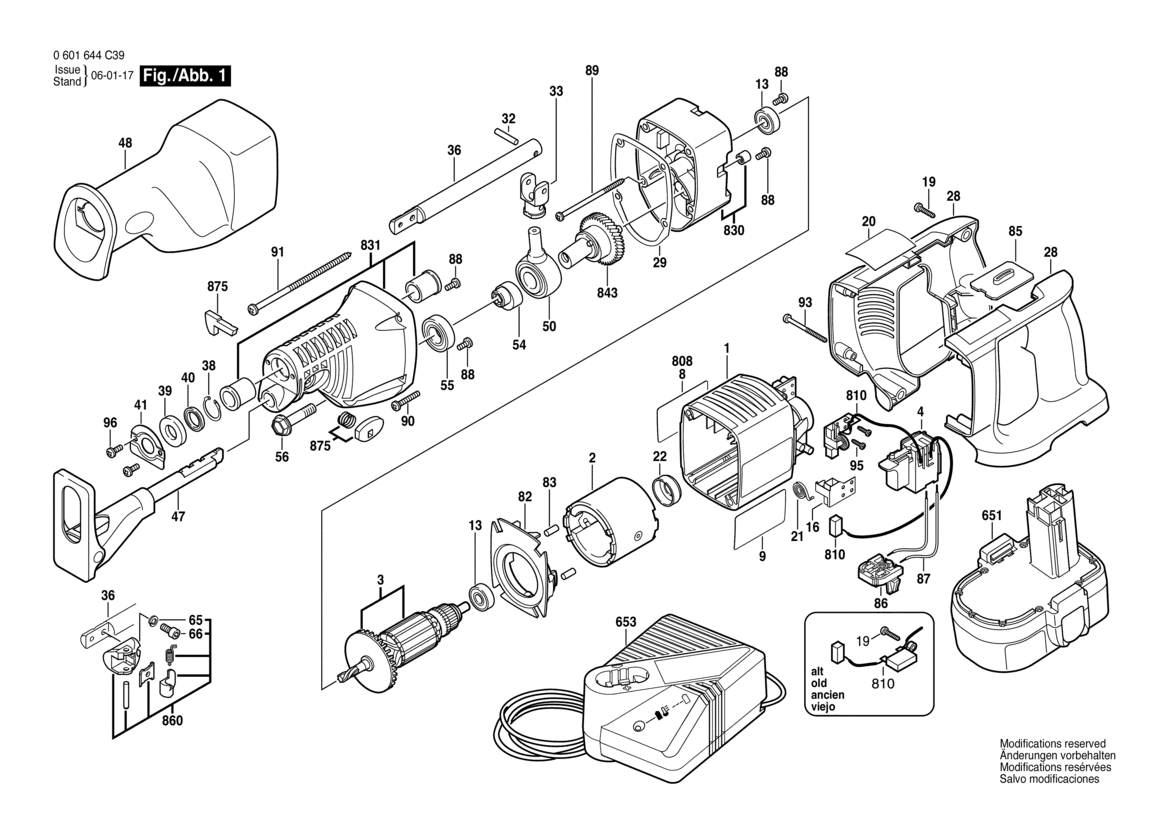 Bosch GSA 18 VE, 18V - Akku-Spezialsäge
