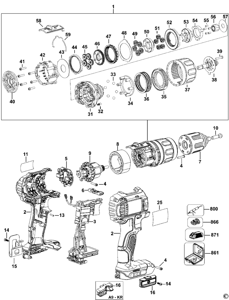 DCD730 AKKU-BOHRMASCHINE