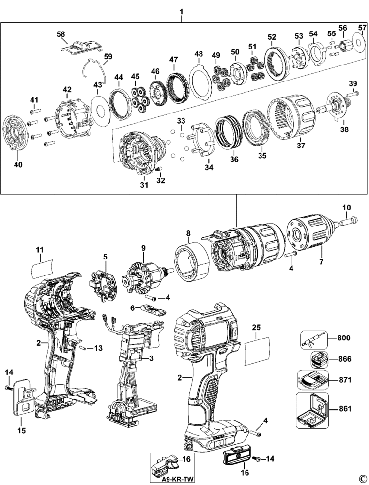 DCD780 AKKU-BOHRMASCHINE