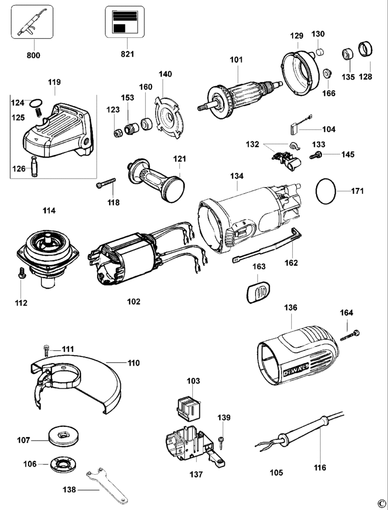 D28153 SMALL ANGLE GRINDER