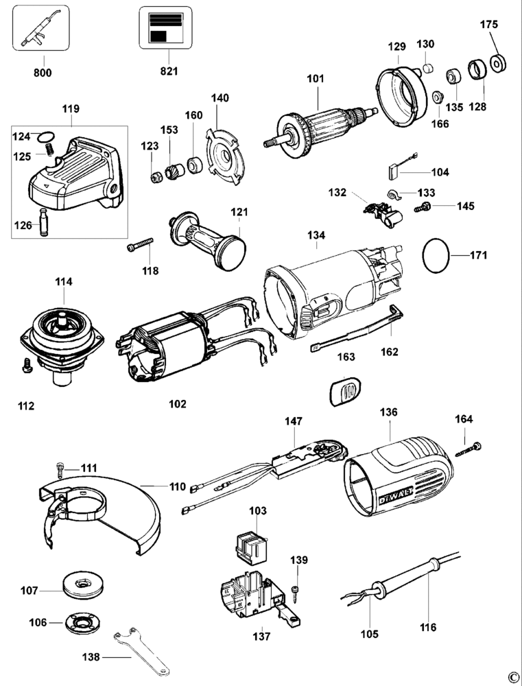 D28156 SMALL ANGLE GRINDER