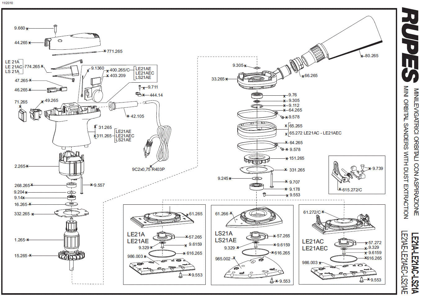LS 21A - LE21A - LE 21AC - Deltaschleifer