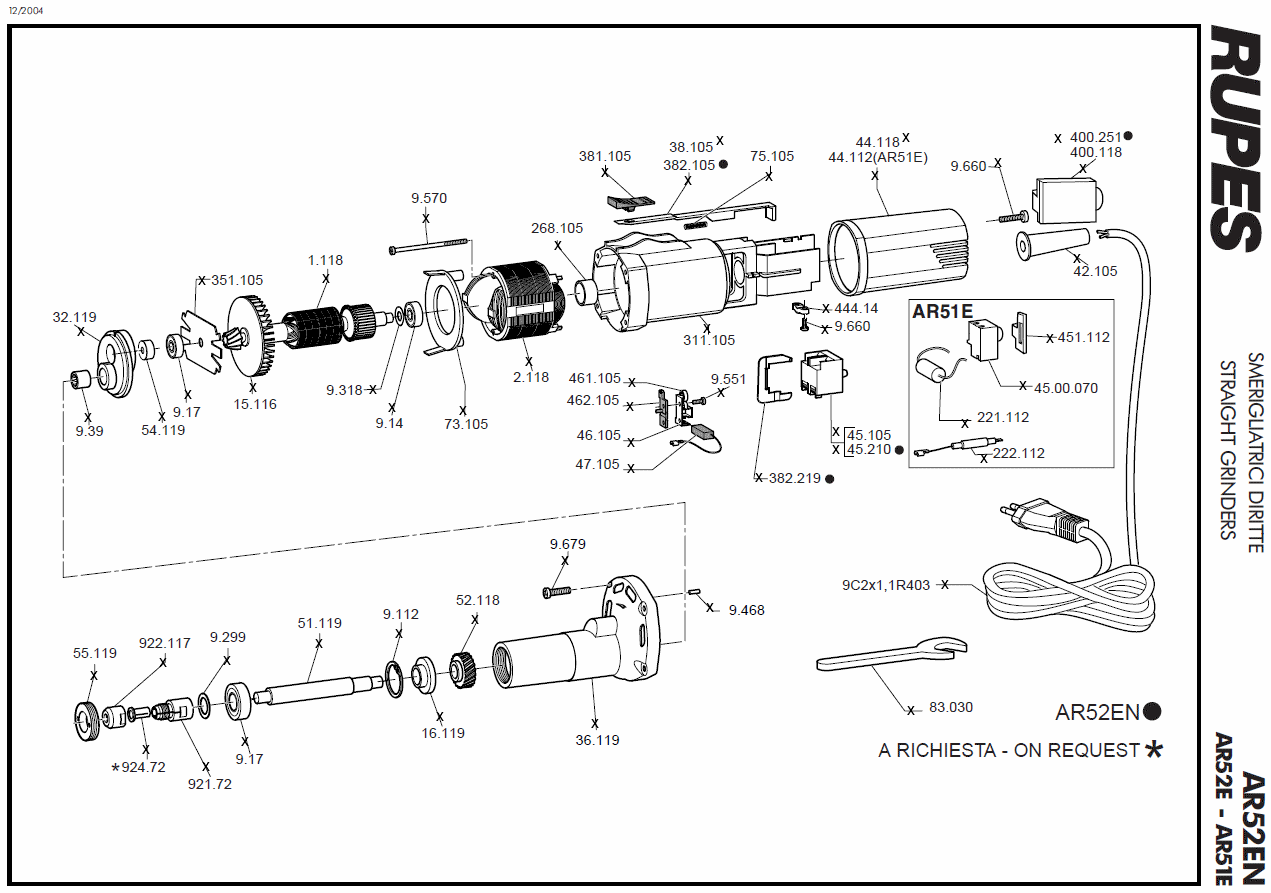 AR 52EN - AR52E - AR51E - Stabschleifer