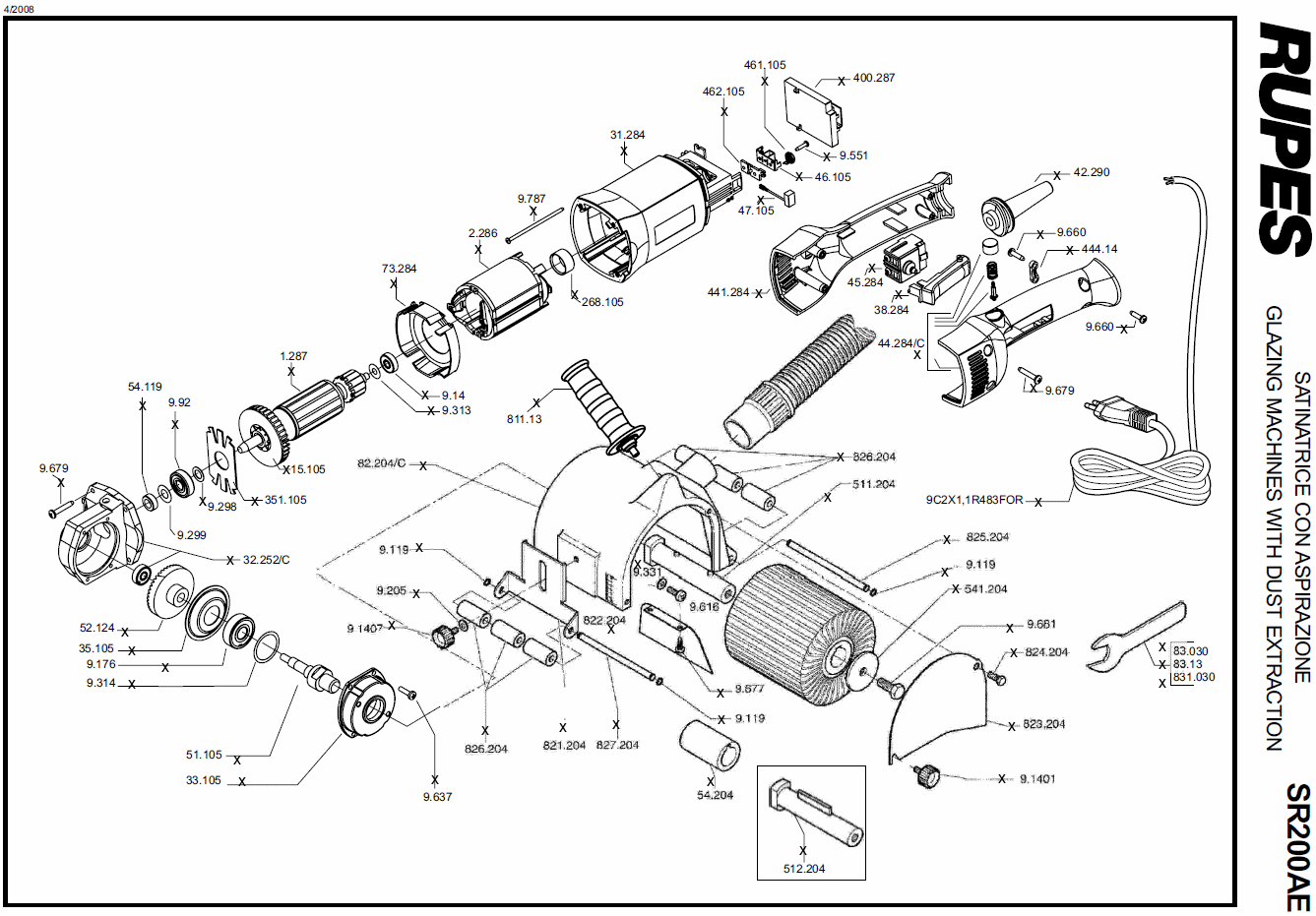 SR 200AE - Satinier-Maschine