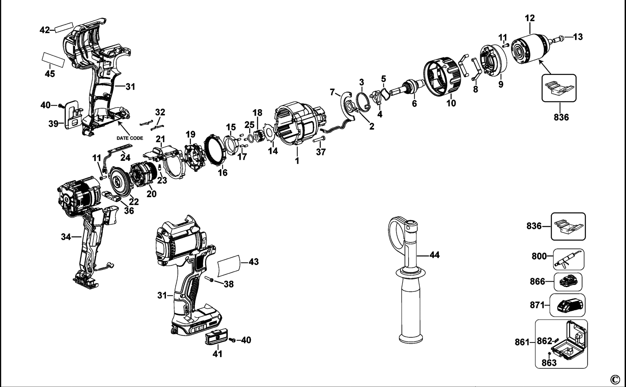 DCD995 AKKU-BOHRMASCHINE