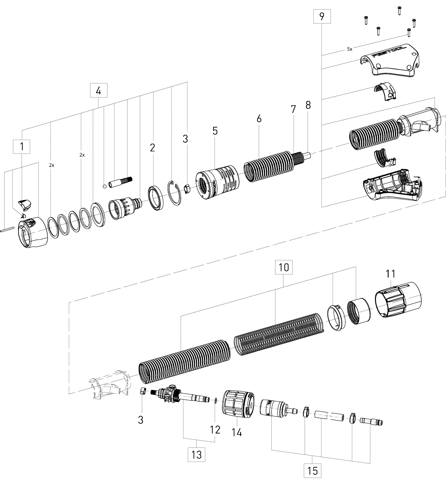 Festool (und ehem. Protool) IAS-Schlauch 15000 AS - IAS-Schlauch