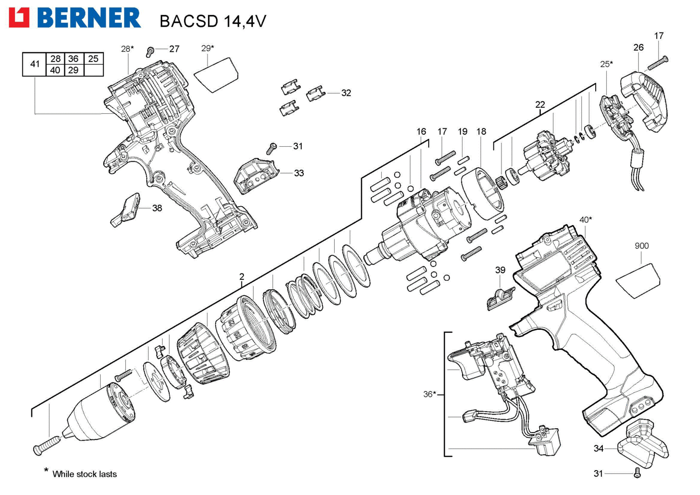 Berner, BTI BACSD14.4V-0 BernerC14DD - 4934395495 4000395496