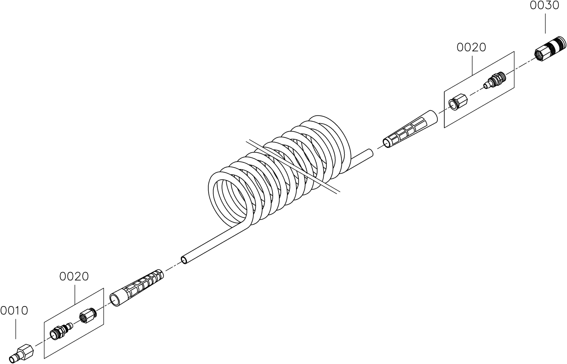 Schneider Airsystems (Druckluft) Spiralschlauch SSL-SK-PUR 12-86m