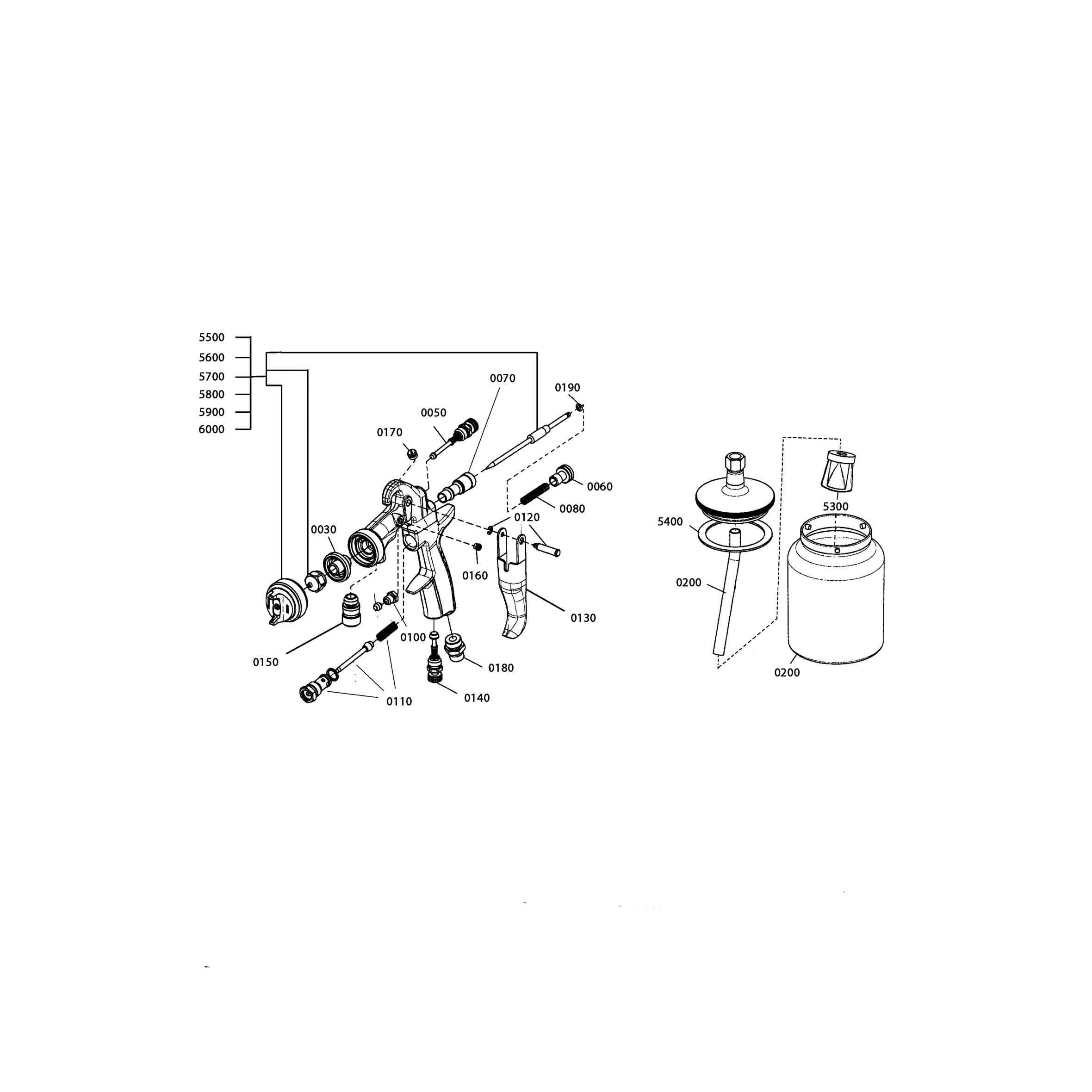 Schneider Airsystems (Druckluft) FSP-FP-HTE2 S Saugbecher Farbspritzpistolen XX96