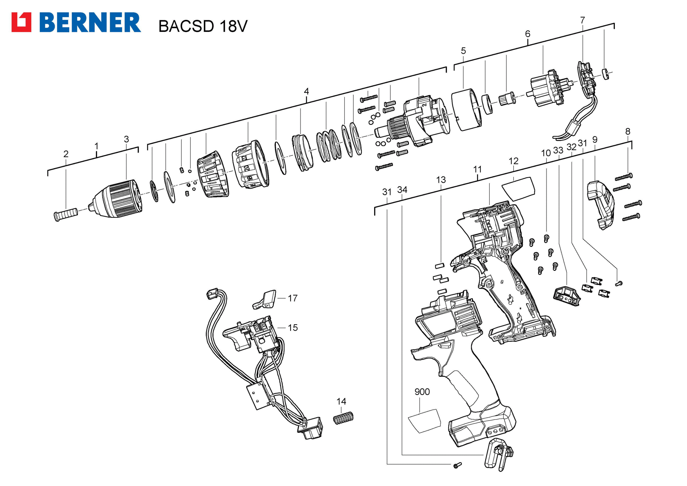 Berner, BTI BACSD18V-0 - - 4000395536