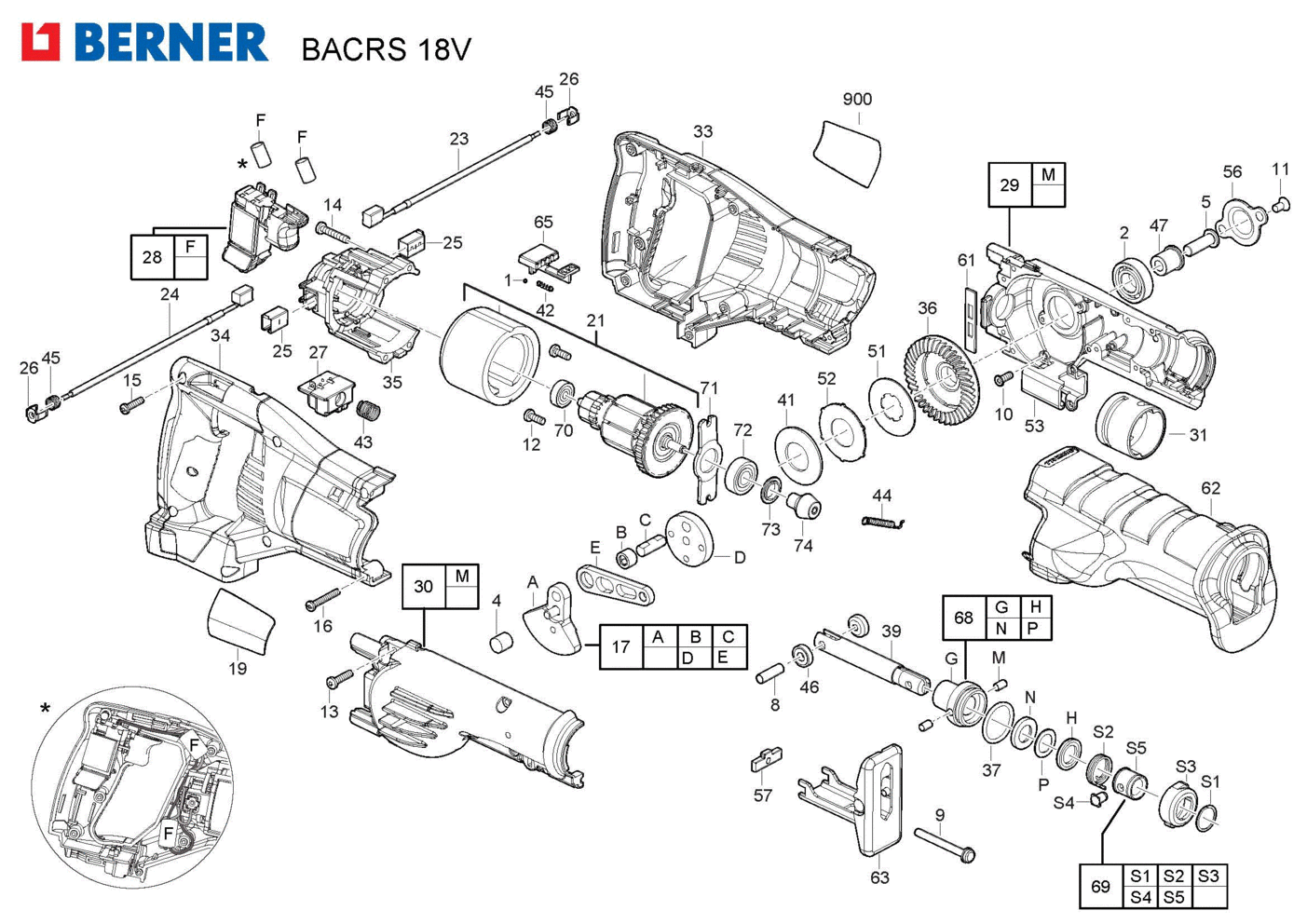 Berner, BTI BACRS18V - - 4000395616