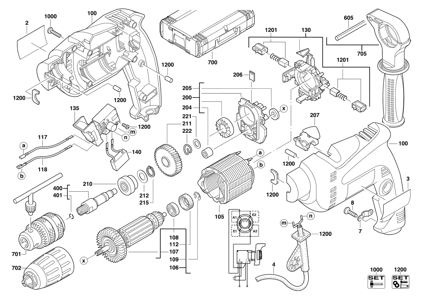 AEG, Milwaukee, Ryobi (TTI) SBE570R - Schlagbohrer 