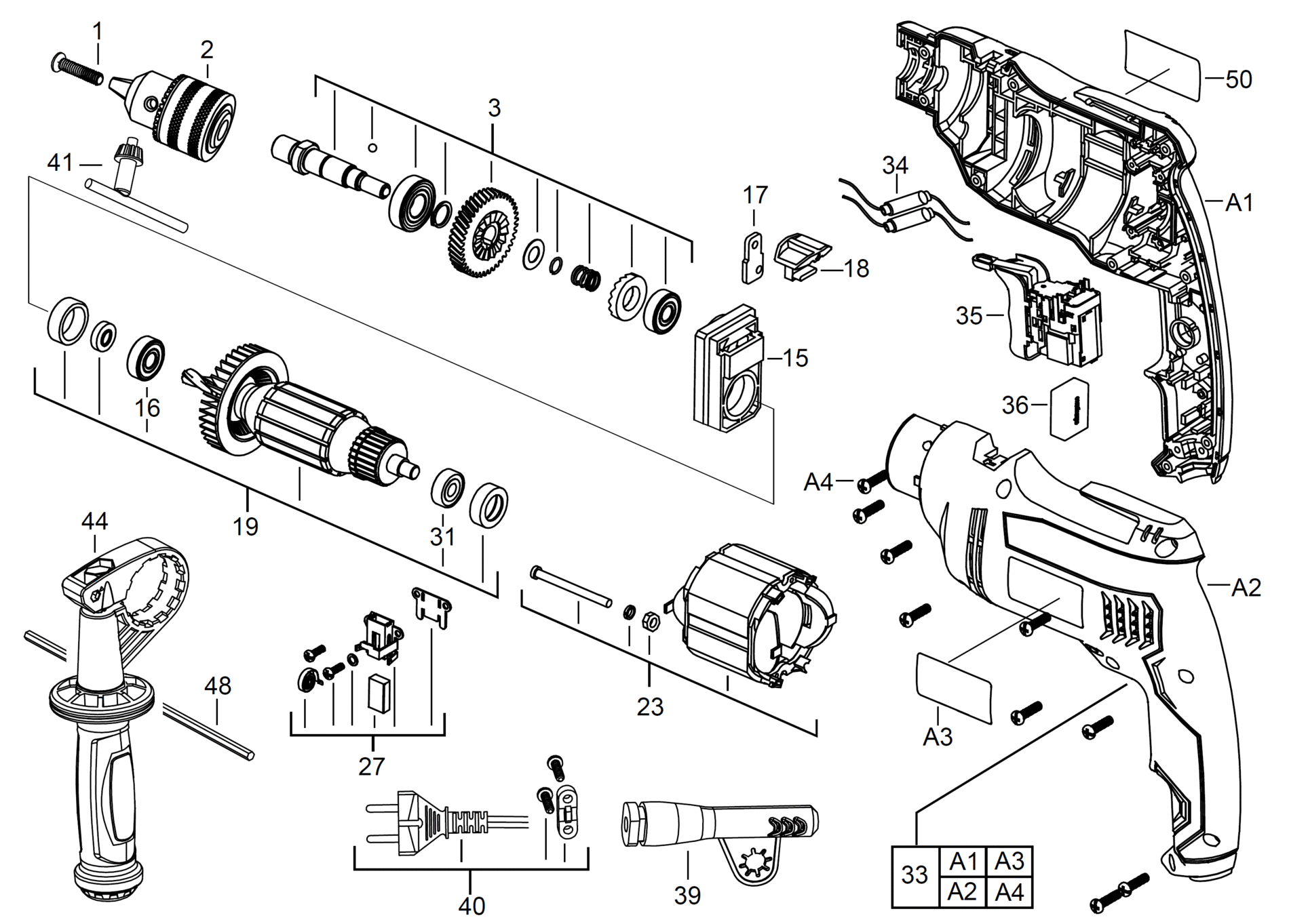 AEG, Milwaukee, Ryobi (TTI) SBE580R - Schlagbohrer 