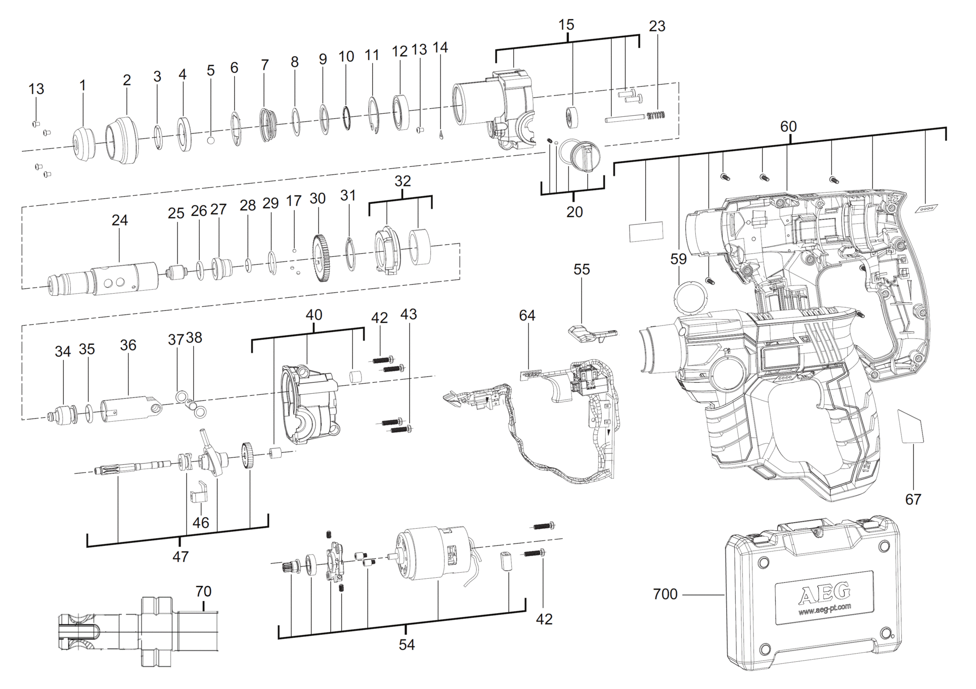 BBH12LI-152C - Bohrhammer 