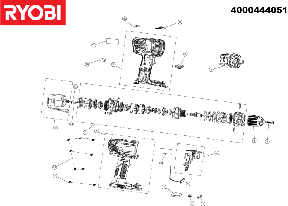 Ryobi RCD18022A100 - Bohrschrauber, Schlagbohrschrauber XX96