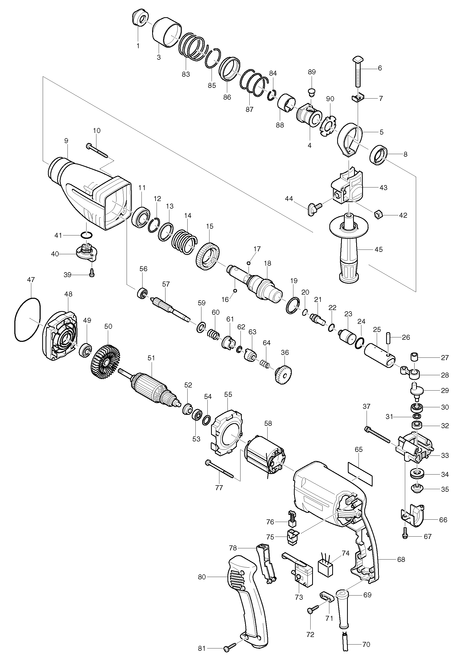 Makita HR2410 Bohrhammer