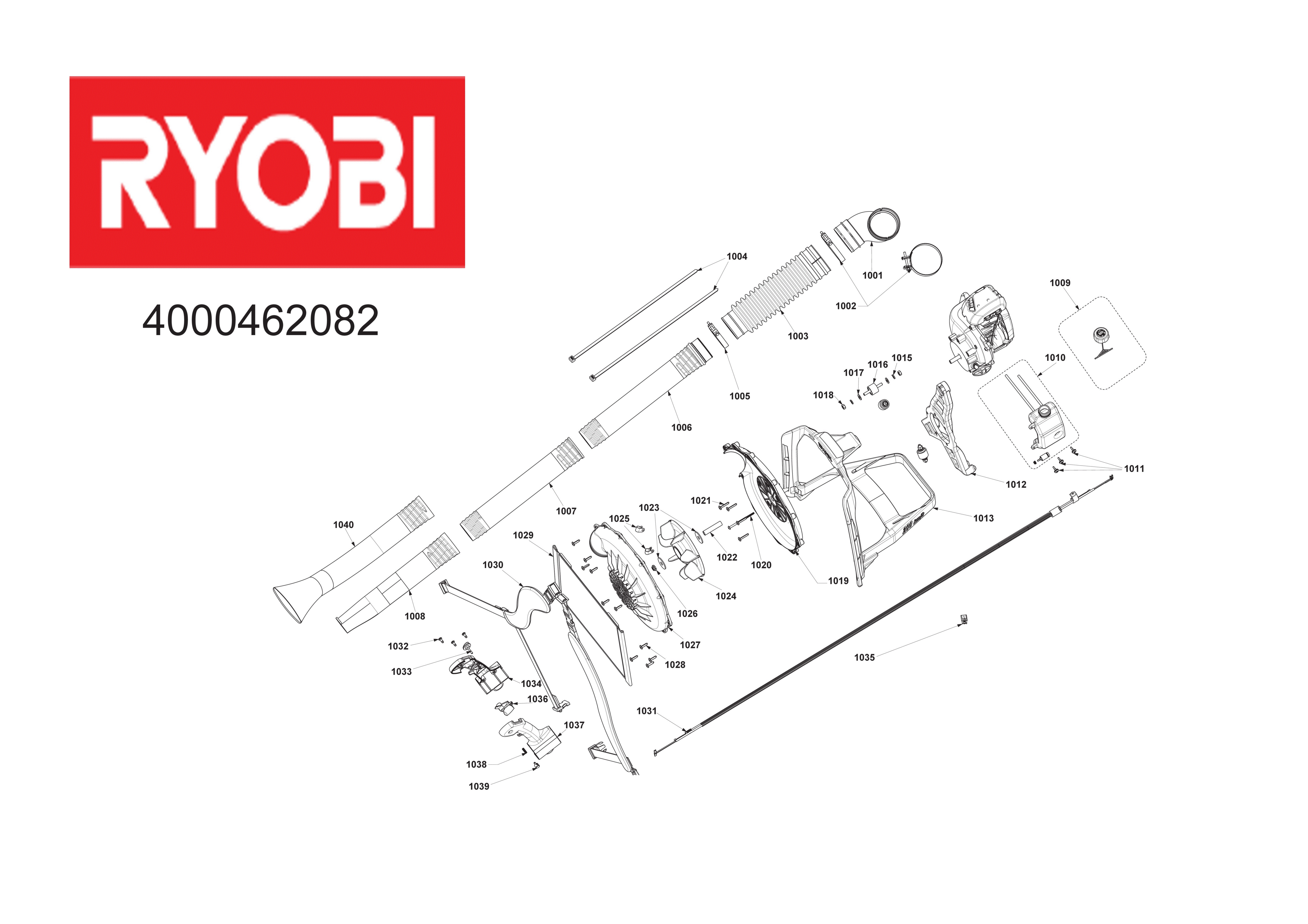 Ryobi BD46093 Staubsammelabdeckung – Original-Ersatzteil