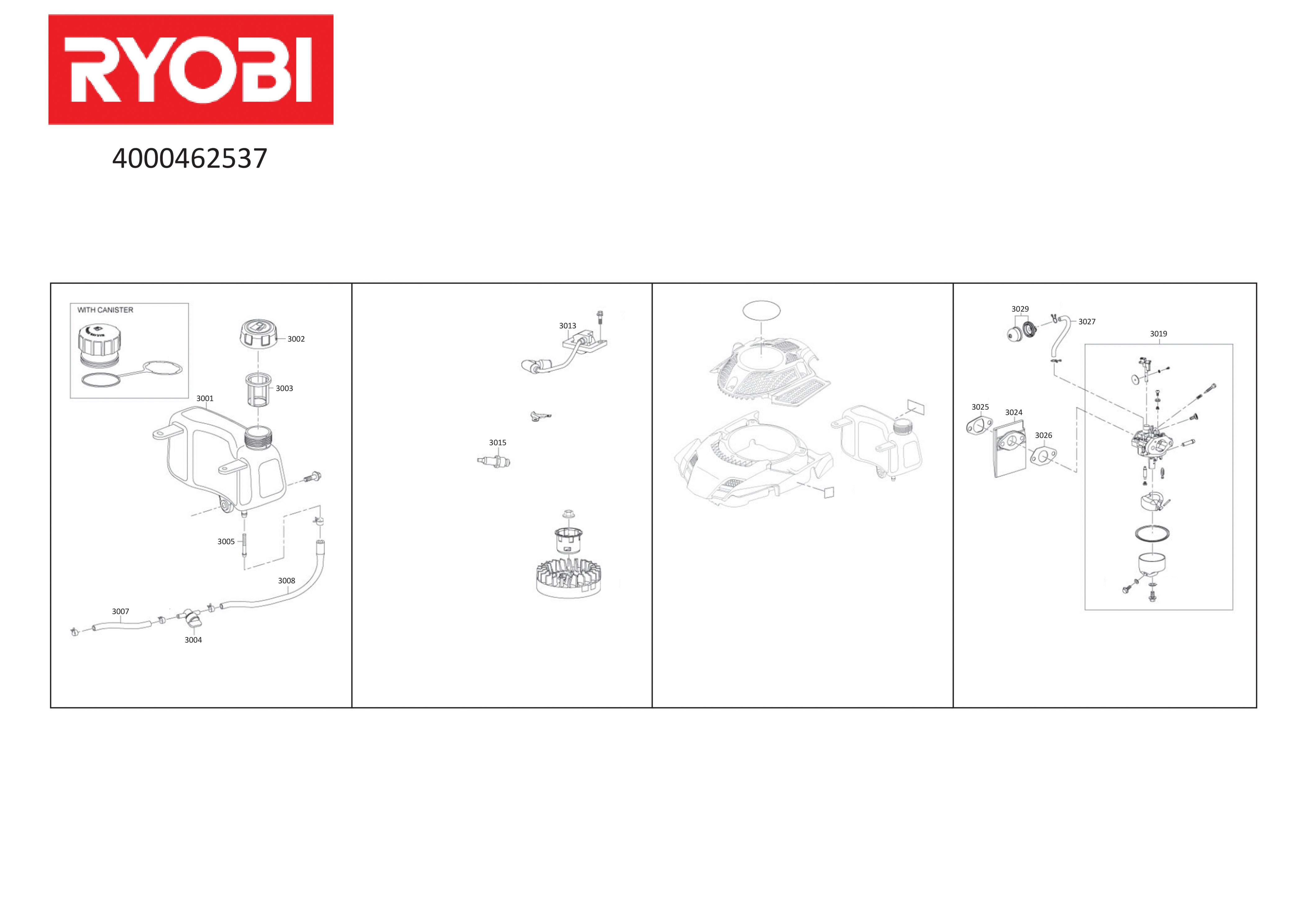 Hans Sauer GmbH Ersatzteile Ryobi RLM53175S Rasenmäher XX96