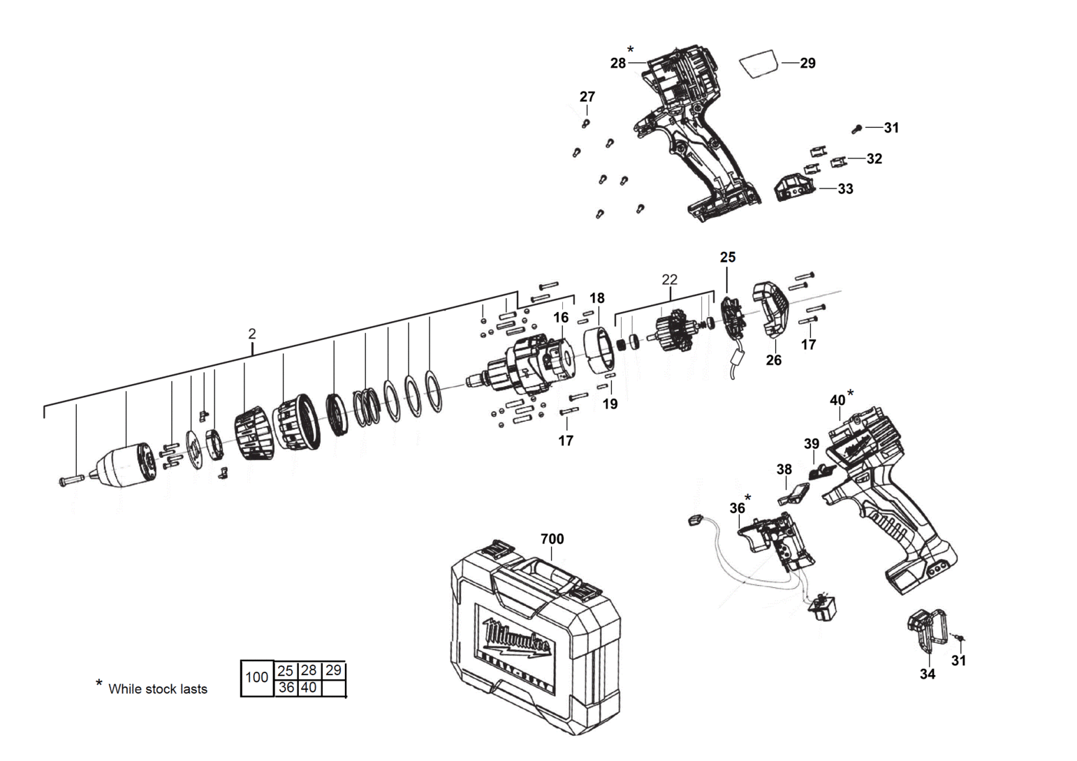 Milwaukee C14DD-43X IN2 - RotaryDrillsandDrivers 40004136