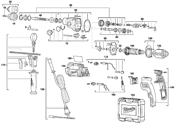 Milwaukee PD2E24R - RotaryDrillsandDrivers 