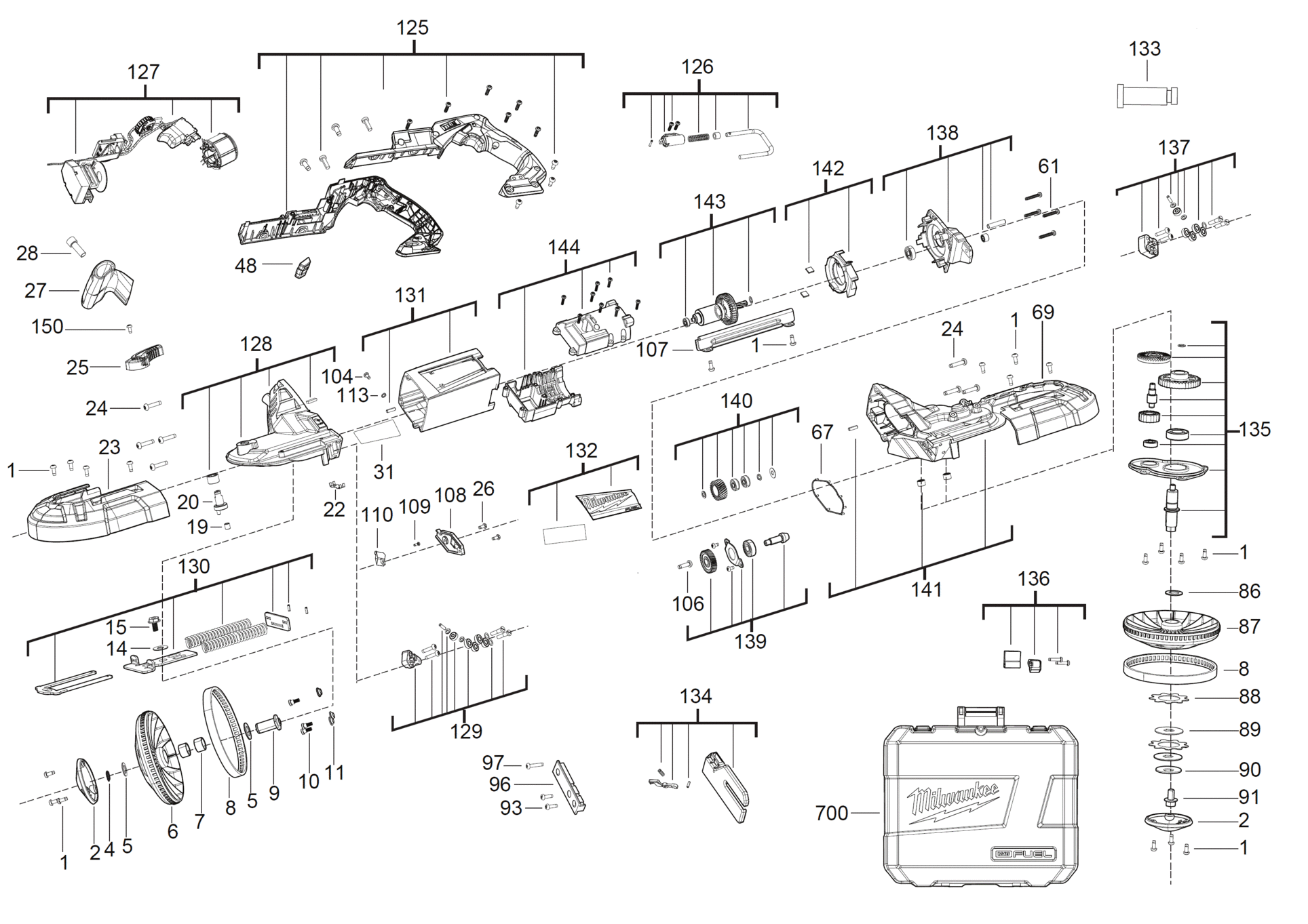 Milwaukee M18CBS125-502C - Sägen 