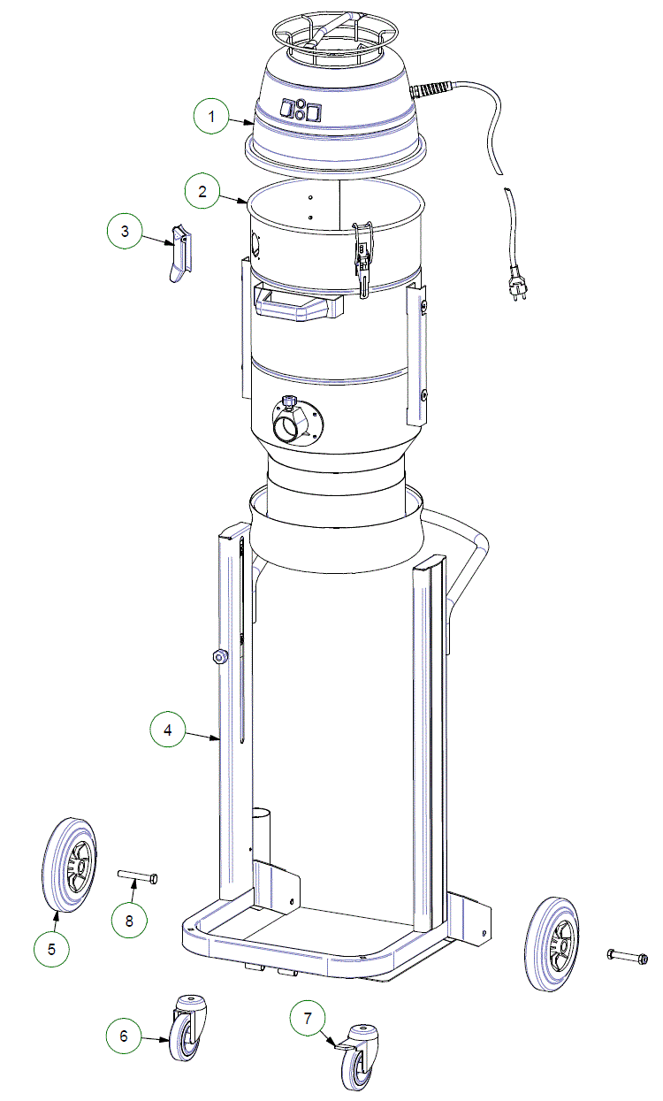 vhbw Set van 2 filters compatibel met Samedia VAC 100 stofzuiger - HEPA- filter, voorfilter